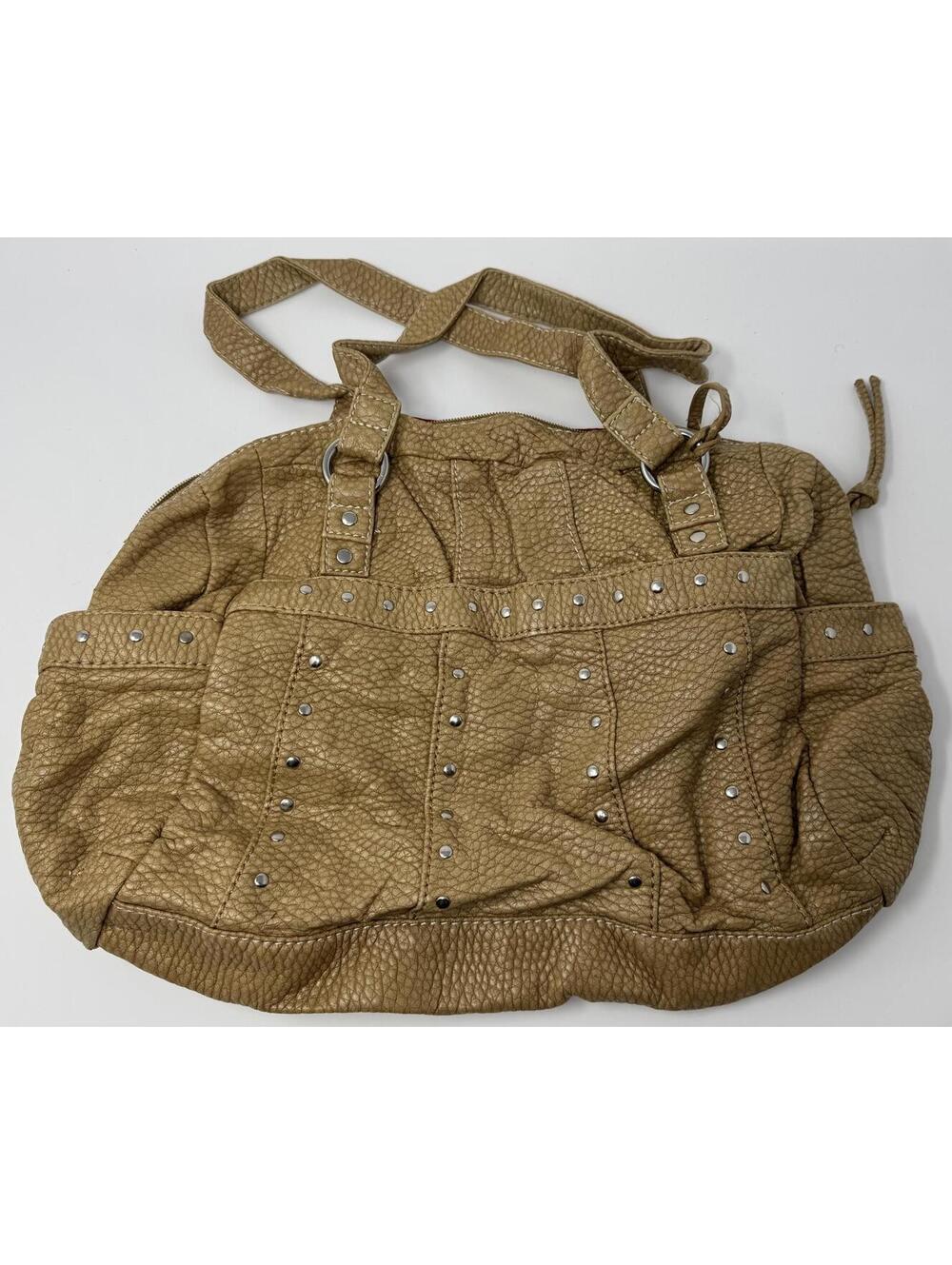 Marc Ecko Handbag Purse With A Red Interior and Gold-Colored Exterior